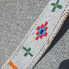Rare! Antique Native American Beaded Belt Cheyenne Sinew Sewn Lazy Stitch — photo 2