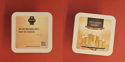 Our brewery where you have friends, you have... brewery beer mat beer