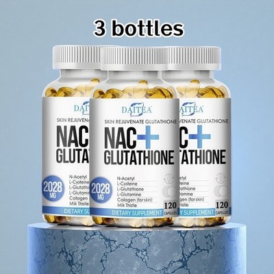 3PCS Nac Glutathione Collagen Capsules Skin Anti-Aging Antioxidant Anti-allergic