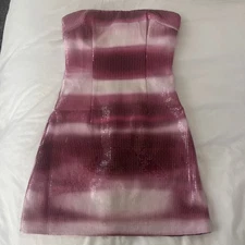 White Fox Make Up My Mind Sequin Mini Dress Boysenberry Ripple XS Worn Once