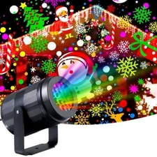 16 Pattern Outdoor Projector Laser Light Snow Christmas Landscape Garden Lamp US