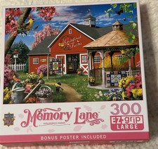 Memory Lane Goldfinch Farms 300 Piece Puzzle EZ Grip Bonus Poster Preowned