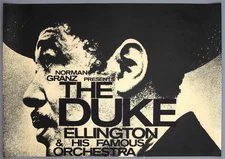 DUKE ELLINGTON – mega rare vintage original 1965 jazz concert poster *KIESER*