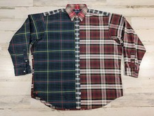 Vintage Ralph Lauren Shirt Mens Extra Large Plaid Tartan Big Oxford OCBD