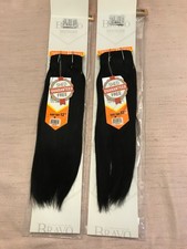 2 Pack 12  Color 1b Natural Black Bravo BRAZILIAN REMY YAKY 100 human hair