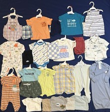 Huge Lot Baby Boys Summer Clothes Newborn 3/6 Months NEW EC Carters Nike Hurley
