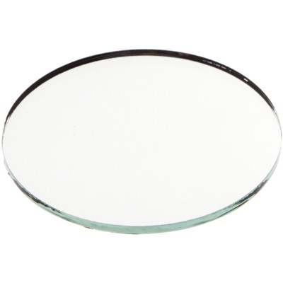Plymor 3'' Round, 3mm Thick Non-Beveled Glass Mirror Circle