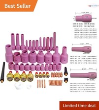 TIG Welding Kit 63pcs Alumina Nozzles Collets Gas Lens for Torch Series