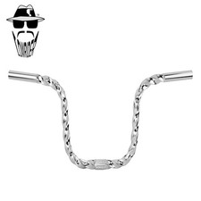 ORIGINAL LOWRIDER U-Square Twisted Handlebar 9” Chrome 25.4mm Cruisers/Choppers.
