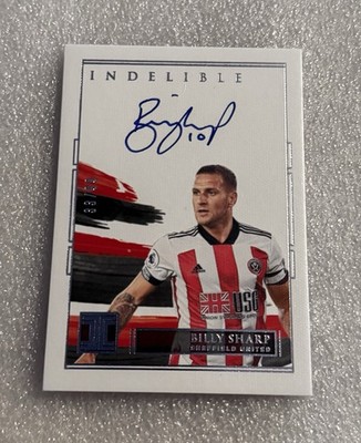 BILLY SHARP 2020-21 Panini Impeccable Soccer AUTO #33/99 Indelible Sheffield Utd