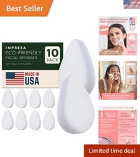 10-Pack Reusable Facial Sponge Pads - Deep Cleansing Exfoliator for Radiant Skin