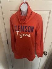 Clemson Tigers Colosseum Mock Neck Sweatshirt Tech Fabric Orange Large Girls