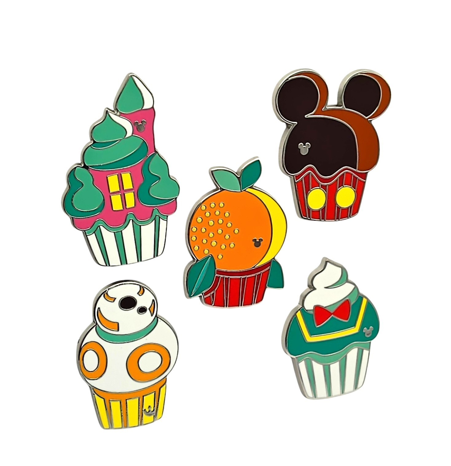 Disney Pin Cupcake Hidden Disney 2025 Series - Set Of 5 - Walt Disney World