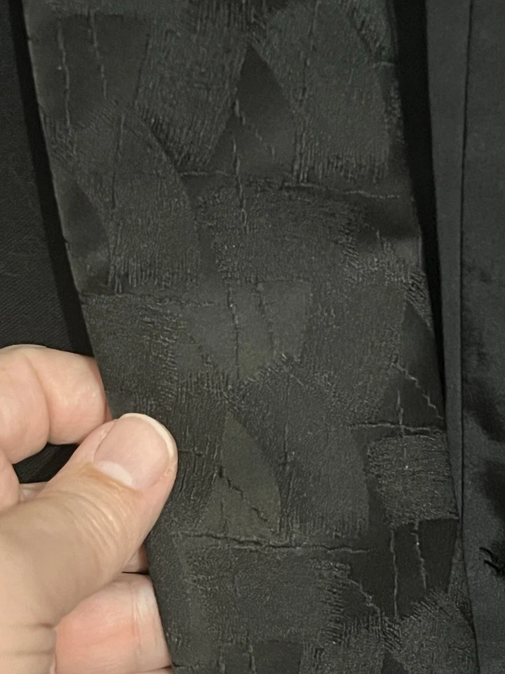 Chaqueta De Colección Oscar De La Renta 44S Negro Esmoquin Cena Chal Cuello Foto 3 de 4