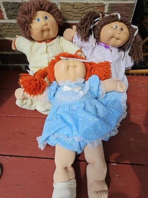 Cabbage Patch Kids Vintage Lot Of 3 Original Dolls
