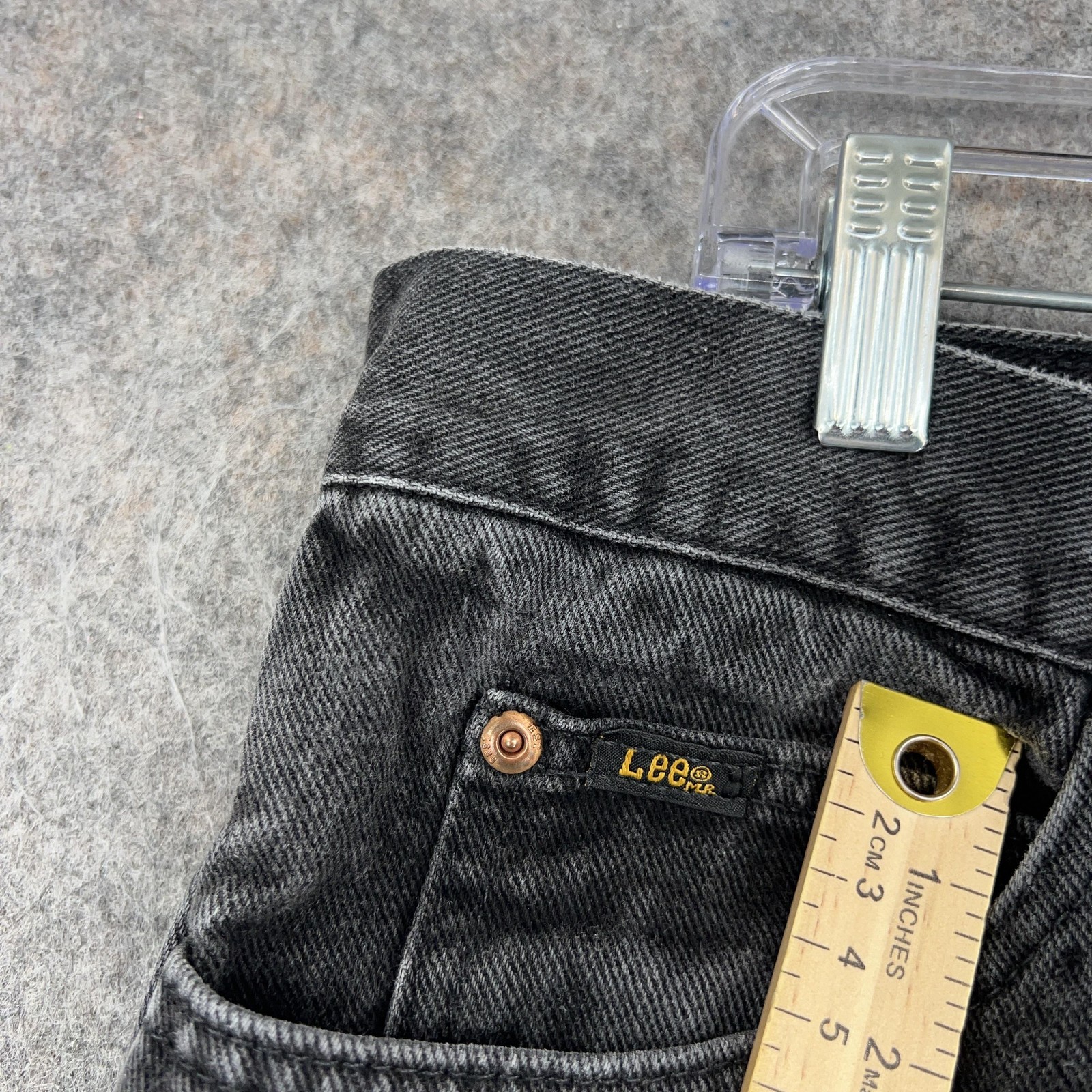 Lee Regular Fit Jeans Mens 33x30 Gray Charcoal Wash Straight Leg Denim Casual thumbnail 3