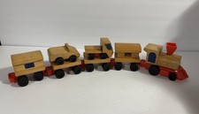 Vintage 1972 Mattel Putt Putt Wooden Train Korea Wood Toys Working