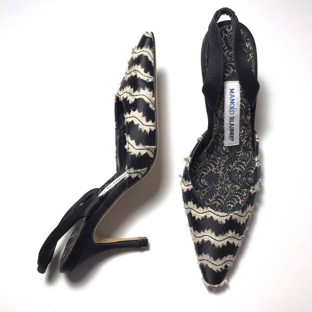 Manolo Blahnik ストライプハイヒール Manolo Blahnik Women's Striped Heels for sale | eBay