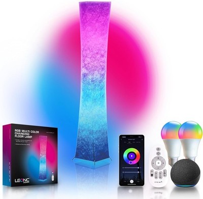 LEONC 61in RGB Smart Floor Lamp Alexa Google Home