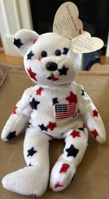 TY 1997 GLORY INDEPENDENCE Beanie Baby NWT Mint Condition Smoke Free Environment