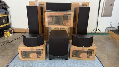 Klipsch Reference 5.1 Wired Home Theater Speakers RF-35 RC-35 RS-35 RW-12 Black