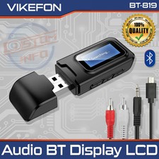 Ricevitore trasmettitore Bluetooth 5.0 Display LCD | RCA | per auto TV PC