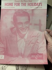 1954 Perry Como Christmas sheet music HOME FOR THE HOLIDAYS