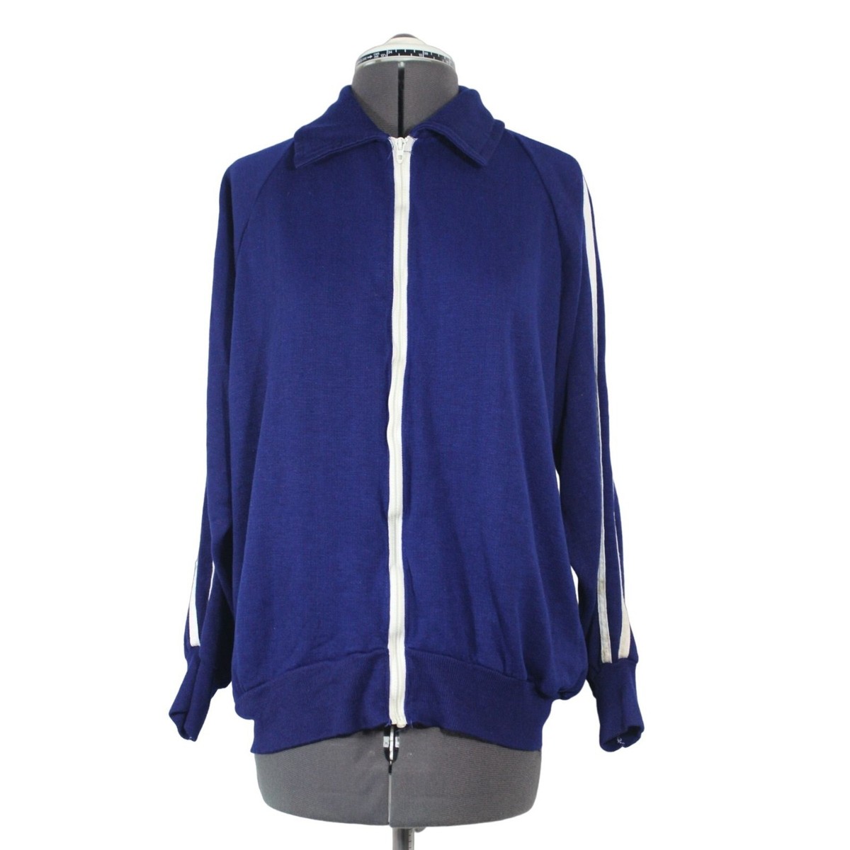 Vintage oldschool full zip front USA made fleece track jacket | eBay