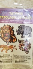 Animals Temporary Tattoos for Kids Animal Patterned Body art Tiger Lion Rhino