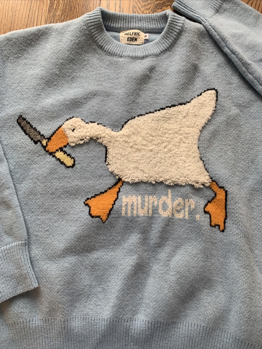 Aelfric Eden Blue Murder Duck Knitted Pullover Sweater / Size: Medium | eBay