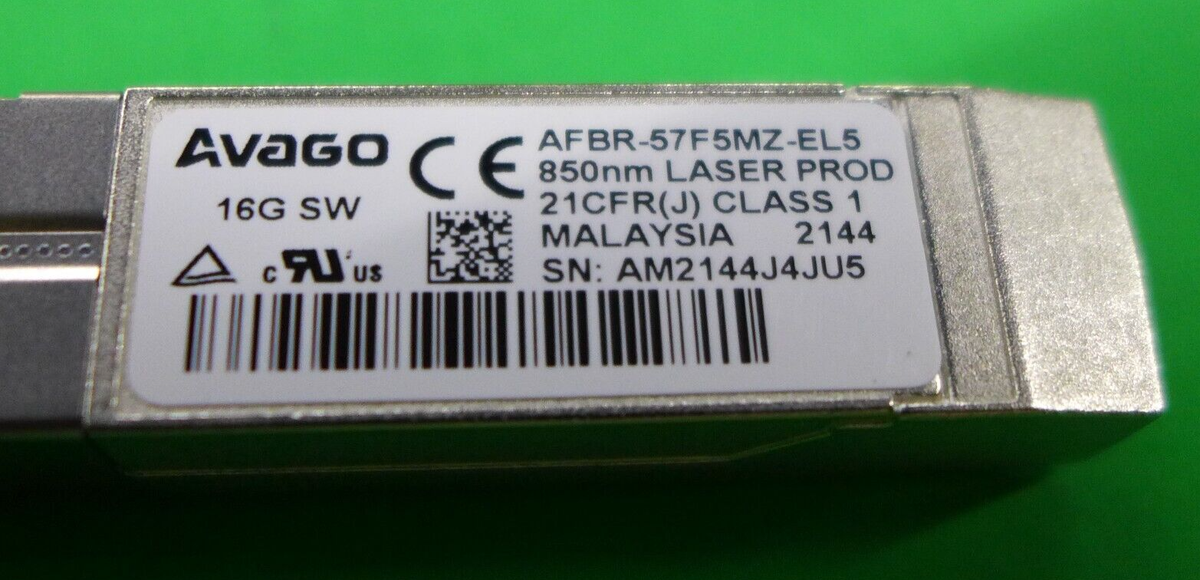 Avago 16Gb 850NM MMO SFP+ Fibre Channel Transceiver AFBR-57F5MZ