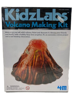 4M Kidz Labs Volcano Making Kit Construction Building Science Fair Project New
