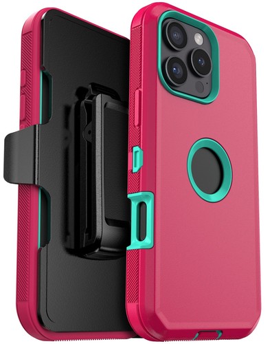 For iPhone 16 Pro Max/16e/16+/16 Case Heavy duty Rubber Clip Holster Phone Cover - Picture 28 of 85