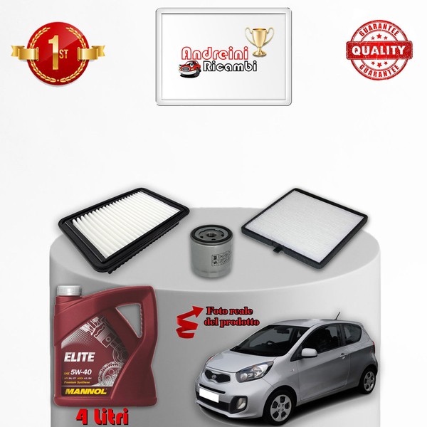 Kit Filter Und ÖLwechsel FüR Kia Picanto II 1.2 63Kw 85Cv Ab 2011-image