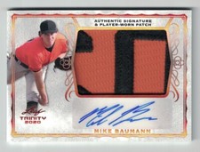 2020 Leaf Trinity #PA-MB2, Mike Baumann Patch, Auto