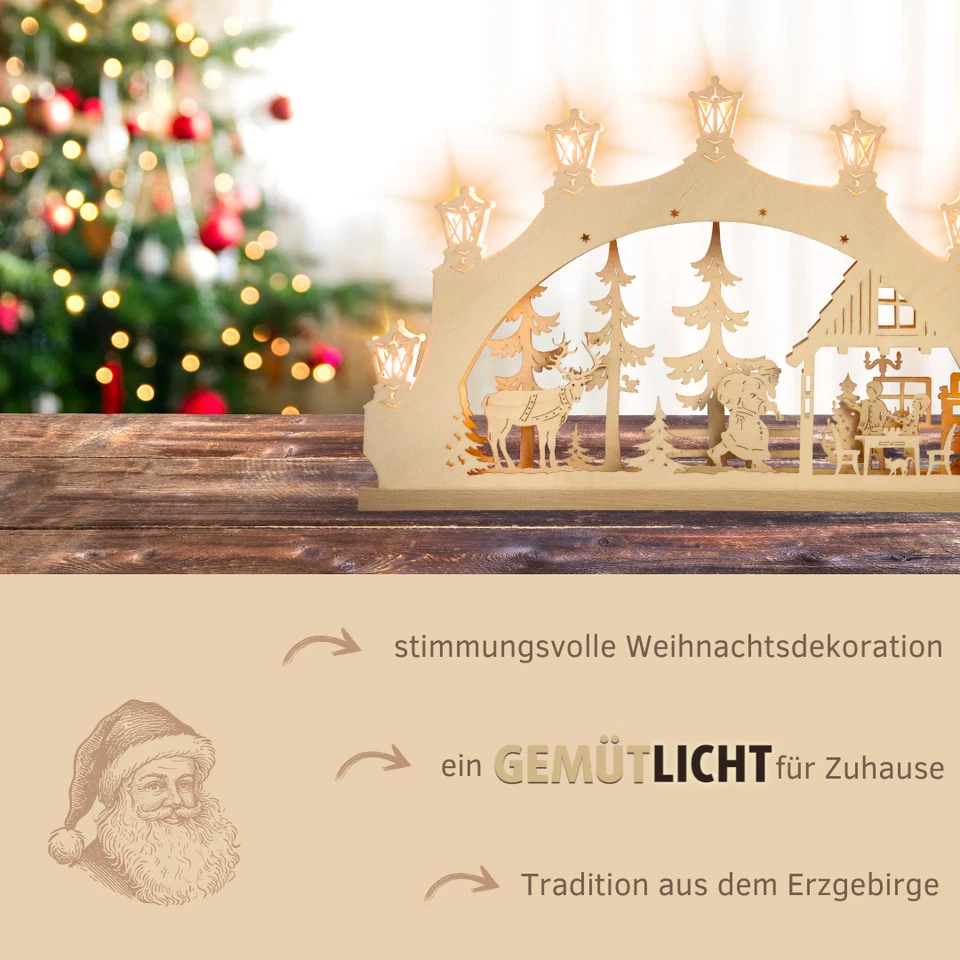WEIGLA - Schwibbogen original Erzgebirge I motif Christmas Eve I light arch - Image 4 of 4