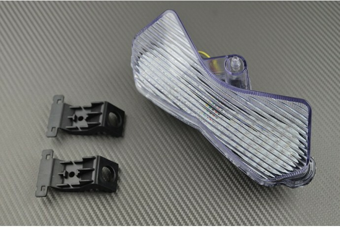 Feu arrière LED clair avec clignotants intégrés pour moto Kawasaki Z750 2004-2006