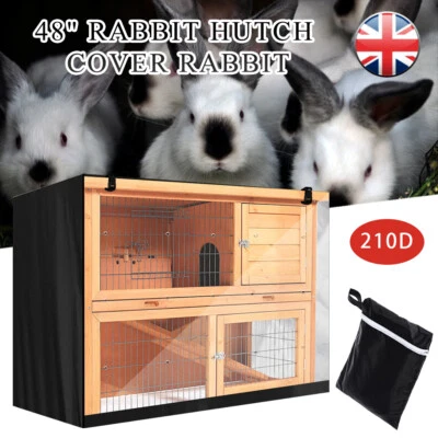 4FT Rabbit Hutch Cover Waterproof Large Double Garden Pet Bunny Cage Covers UK