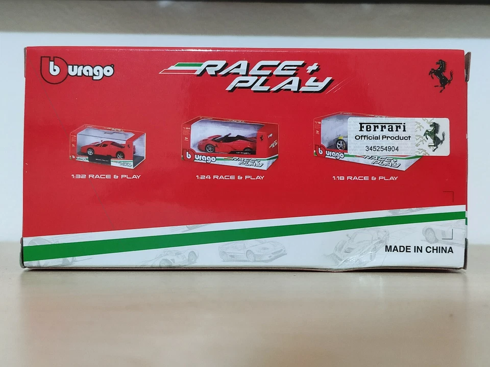 Ferrari F40 Competizione Burago Modellino Auto Scala 1:43 Race + Play Rosso - Immagine 3 di 4
