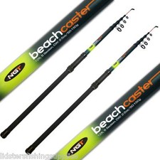 2 X NGT TELESCOPIC BEACHCASTER RODS 2-5OZ CASTING SEA FISHING TACKLE