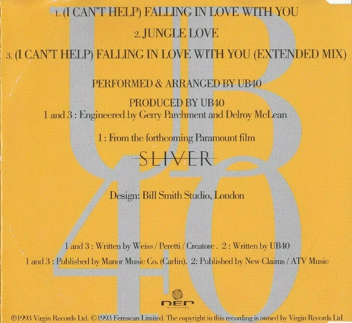 UB40 - (I Can't Help) Falling In Love With You (3 Track Maxi CD)  - Bild 2 von 2