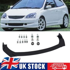 4PCS Glossy Front Bumper Lip Spoiler Lower Splitter For Honda Civic EP3 Type R