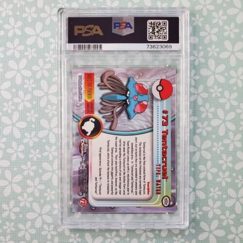 Tarjeta Pokemon Tentacruel 73 2000 Topps Cromo Serie 1 TV Edición Animación PSA - Imagen 2 de 2