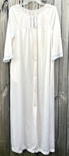 Vintage Shadow Line Housecoat Robe Women M Pink/Peach Nylon Grannycore Feminine