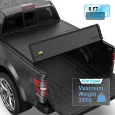 6FT Low Pro Hard Truck Bed Tonneau Cover For 2005-21 Nissan Frontier Fiberglass