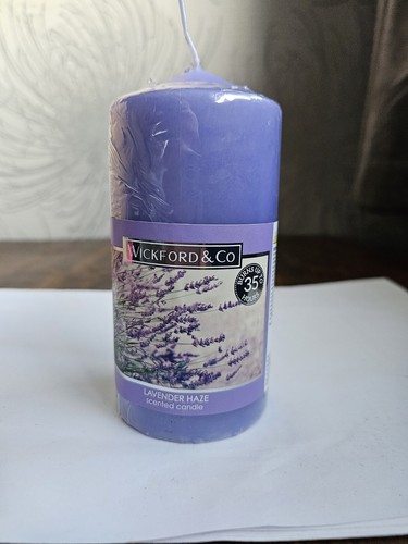 WICKFORD & CO Scented Pillar Candle LAVENDER HAZE 35 Hrs Burn Time - Picture 21 of 24