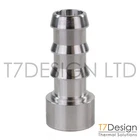 1/4" (7mm) Weld On Aluminium Barb Push On Hose End Fitting Adapter - T7Design