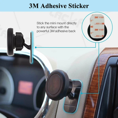 360° Universal Magnetic Car Mount Cell Phone Holder Stand Dashboard For iPhone - Picture 8 of 13