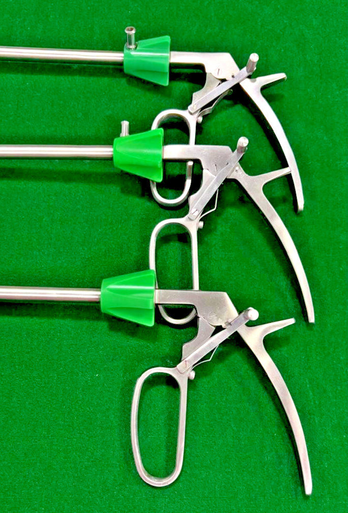 Pinza Bulldog Laparoscópica Con 6 Clamps, Acero Tipo Alemán