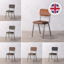REAL LEATHER DINING CHAIRS COLOURS RESTAURANT CAFE BAR CHAIRS KITCHEN CHAIRS